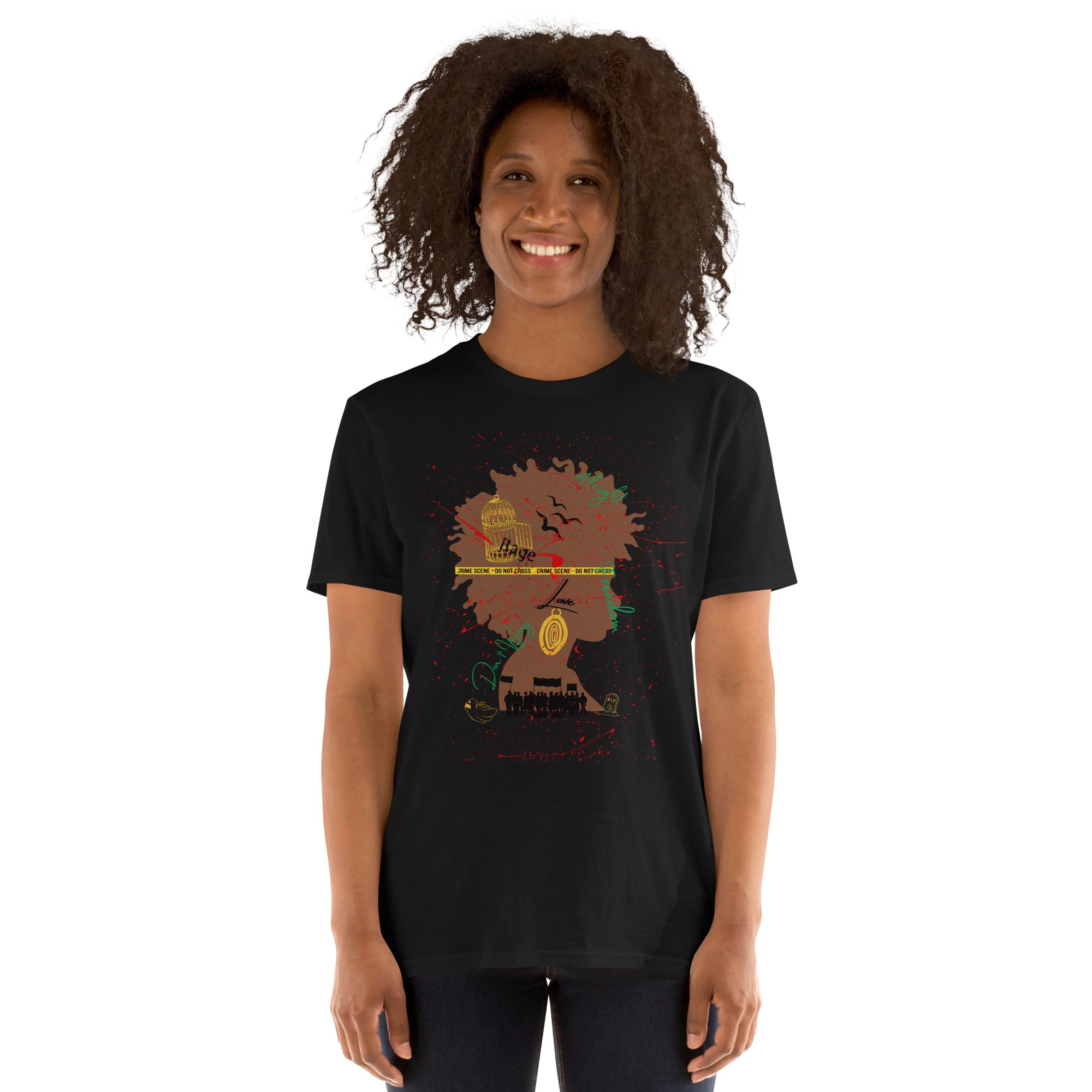 Three Little Caged Birds Unisex T-Shirt